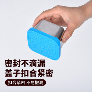 304 Stainless Steel Food Storage Container With Silicone Lid Sealed Dustproof Slip Resistant For Refrigerator Freezer Use - Product Image 4