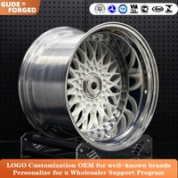 Jantes en alliage forgé GUDE de luxe, design concave noir, 2 pièces, 5x114.3 5x120 5x130 pour EVO STI RX8 A6 A5 S5
