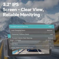 Kamera Dasbor IPS 3.2 Inci Depan 4K + Kamera Belakang 2K Dual-Lens DVR Mobil WiFi GPS Penglihatan Malam Rekaman Loop Perekam Video OEM