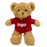 Ours en peluche personnalisé avec logo imprimé, ours en peluche portant des vêtements, cadeau promotionnel, vente en gros d'usine, coton PP, maille