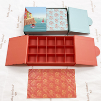 Boîte cadeau chocolat personnalisée 2026 à double ouverture magnétique, nouveau design, plaque logo, marquage à chaud, couleurs personnalisées, éponge recyclée