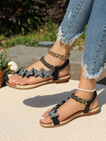 Tendance mode la plus vendue : Sandales plates sexy pour femmes, à enfiler, à bout carré, ornées de strass, Printemps/Été