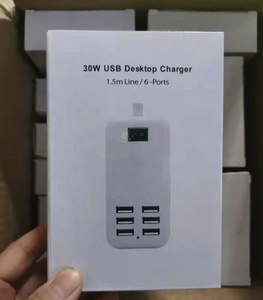 6 puertos USB cargador de teléfono HUB 30W 6A escritorio UE/EE. UU. Enchufe enchufe de pared extensión de carga adaptador de corriente para <span class=keywords><strong>iPhone</strong></span> 12 Pro - Product Image 6