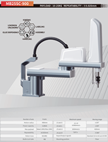 Bras robotisé SCARA industriel 4 axes, haute vitesse, charge utile de 3 kg, 6 kg, 10 kg pour l'assemblage et le placement