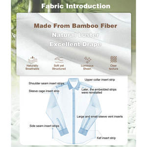 Chemise de costume pour <span class=keywords><strong>homme</strong></span>, coupe ajustée, coton noir, manches longues, col classique, chemise de printemps pour le vendredi décontracté et les tenues de villégiature - Product Image 6