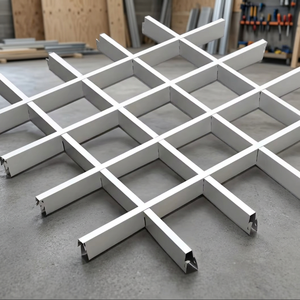 Système de plafond suspendu en aluminium, panneaux de plafond métalliques, structure de plafond moderne pour hôtel, bureau - Product Image 1