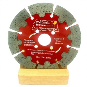 <span class=keywords><strong>Disco</strong></span> Diamantato per Scanalatura Muri 114mm Rivestito in CrN, Larghezza 20mm, Spessore 1.8mm, Lama per Taglio Cemento, Pietra e Marmo - Product Image 1