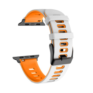 Correa de Silicona para <span class=keywords><strong>Apple</strong></span> <span class=keywords><strong>Watch</strong></span>, Compatible con <span class=keywords><strong>Apple</strong></span> <span class=keywords><strong>Watch</strong></span> <span class=keywords><strong>Ultra</strong></span> 2 42/44/45/46/49mm. Correa deportiva transpirable, cómoda de llevar. - Product Image 4