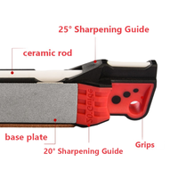 Aiguiseur de couteau multifonctionnel pour la chasse en plein air, aiguiseur de couteau portable double face, aiguiseur de couteau guidé Work Sharp