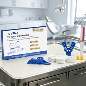 Smile Find Kit de moulage de pâte d'hygiène buccale multi-usage, Matériel de moulage en silicone léger pour empreintes dentaires, en seringue - Product Image 1