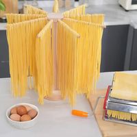 Égouttoir à pâtes, grand support à pâtes en bois pliable pour pâtes fraîches, nouilles, spaghetti, support de cintre