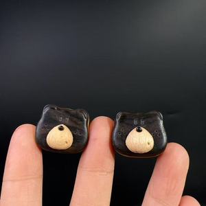 Cuentas de madera de durazno con forma de grano de café de 20-25 mm para hacer pulseras y adornos de madera DIY - Product Image 4