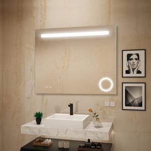 Espejo de tocador de baño iluminado moderno con luces LED retroiluminadas Montaje en pared horizontal/vertical Uso de salón Clasificación IP44 - Product Image 6