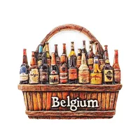 Europe Belgique Aimants de réfrigérateur 3D en résine Souvenir touristique Autocollant de réfrigérateur Articles de décoration Cadeaux artisanaux