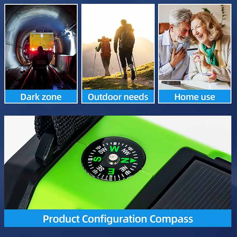 Портативный Малогабаритный радиоприемник DAB на солнечной батарее с SOS-сигнализацией, FM-радио AM, радио для погоды с перезаряжаемой батареей 10000 мАч