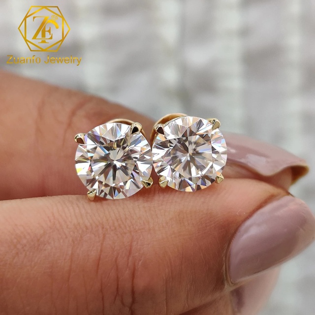 1ct 2ct IGI Cvd Diamond Fine Jewelry Earrings 925 Silver Lab Grown Diamond Earring Wedding Engagement Ladies Earrings Gift
