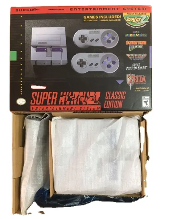 Super Snes 21 Spiel-Video-Spielkonsole mit Spiele-Speicherfunktion für Super Nintendo