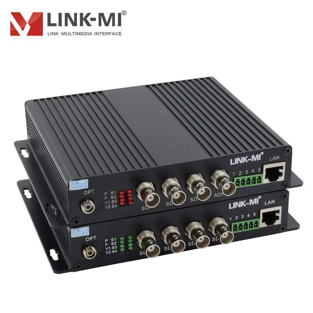 4Ch многофункциональный/HD-SDI к конвертеру волокна Поддержка 3G/HD SDI сигналов 20 км SDI удлинитель