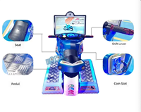 Machine de jeu vidéo d'arcade Sunmo à monnayeur pour enfants, jeu de course de moto, à vendre