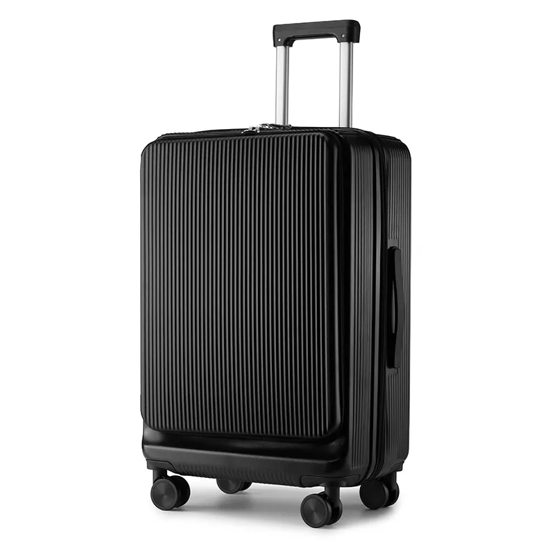 حقيبة سفر مخصصة بسعر الجملة مع منفذ شحن USB وعجلات دوارة قابلة للتوسيع لحمل الأمتعة على حقيبة سفر