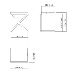 "Mobili da bagno Agape X tavolo basso con vassoio" - Product Image 2