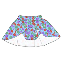 Haute qualité petite Boutique Style filles vêtements populaire broderie imprimé doux fête Kilt décontracté grande taille enfants