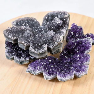 Figurine de papillon en améthyste polie de haute qualité en gros, décoration Feng Shui pour la maison, cadeaux de fêtes - Product Image 4