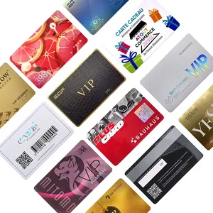 Cartes-cadeaux d'affaires en plastique de luxe Carte de membre VIP en PVC au design personnalisé imprimé UV Relievo