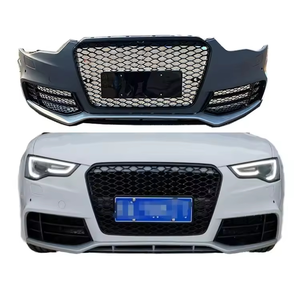 Kit de Carrocería Estilo RS5, Ensamblaje de Parachoques Delantero <span class=keywords><strong>A5</strong></span> <span class=keywords><strong>S5</strong></span> B8.5, Rejilla para Audi <span class=keywords><strong>A5</strong></span> <span class=keywords><strong>S5</strong></span> 2013 2014 2015 2016, Kit de Reemplazo de Parachoques Delantero - Product Image 1