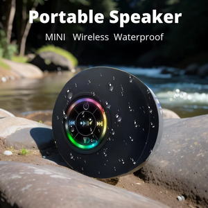 Baño <span class=keywords><strong>escuchando</strong></span> música para 5,0 impermeable IPX4 Mini <span class=keywords><strong>altavoz</strong></span> portátil inteligente con luces LED RGB hasta 5 horas de tiempo de reproducción - Product Image 2