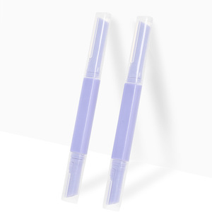 Dr. Giant Double-ended Eyebrow Trimmer 13.7x1.25cm Slanted Tip Plastic Purple For Women Beginners Safe Skin-friendly - Product Image 1