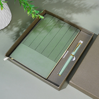Articles cadeaux de luxe promotionnels en gros, carnet A5 en cuir, journal personnalisé, agenda de bureau, ensemble cadeau d'entreprise avec stylo