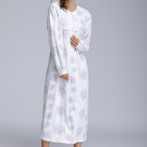 <span class=keywords><strong>Mujer</strong></span> de alta calidad, manga larga, ropa de dormir de algodón blanco, conjunto de pantalones cortos, <span class=keywords><strong>Terno</strong></span>, pijamas de dos piezas, ropa de noche de salón <span class=keywords><strong>para</strong></span> <span class=keywords><strong>mujer</strong></span>/ - Product Image 5