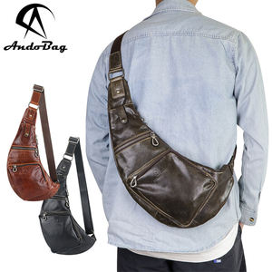 กระเป๋าหนังวัวแท้ AndoBag สไตล์วินเทจ สะพายไหล่/คาดอก สำหรับผู้ชาย ดีไซน์เรียบง่าย เหมาะสำหรับเดินทางท่องเที่ยวกลางแจ้ง รุ่น 1765 - Product Image 1