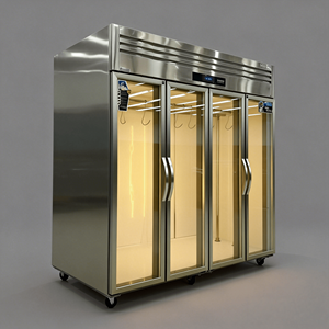 Congélateur vertical pour fruits de mer à température unique, 2 portes, application supermarché avec contrôle numérique de la température, refroidissement par air - Product Image 3