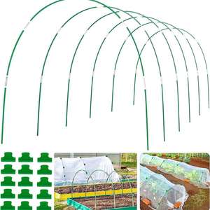 Arceaux de serre de jardin DIY pour tunnels de culture sur plateaux surélevés avec pinces de connexion, couvre-plantes et accessoires de jardinage - Product Image 1