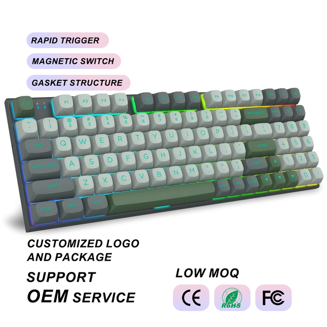 Rapid Trigger Gaming Keyboard Hall Effect Keyboard Magnetic Switch Adjustable Actuation 75% Layout TKL Mechanical Keyboard