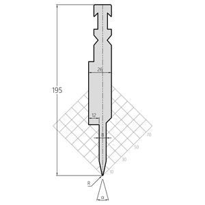 Punzone per Pressa Piegatrice di Alta Precisione OIVACO, Punzone per Piegatura Durevole Compatibile con Amada/<span class=keywords><strong>Trumpf</strong></span> - Product Image 5