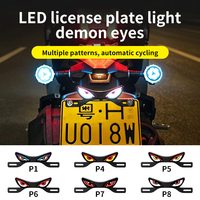 Luz LED Universal para Matrícula de Motocicleta, Ojo de Diablo, Impermeable, Luz Trasera de Advertencia, Luz de Freno, Accesorio Decorativo para Moto