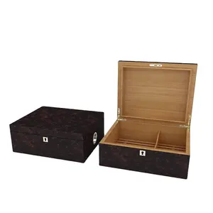 Caja de cigarros de madera de cedro de lujo Volenx, contenedor de almacenamiento, habitación, caja de cigarros con logotipo personalizado, gabinete, humidificador de cigarros