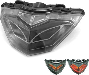 Sistema de Iluminación LED para Motocicleta <span class=keywords><strong>KAWASAKI</strong></span> <span class=keywords><strong>Ninja</strong></span> <span class=keywords><strong>250</strong></span> 300, Luz Trasera de Freno, Intermitentes, Luz Trasera Roja de 7 Lentes, 2013-<span class=keywords><strong>2017</strong></span> - Product Image 1
