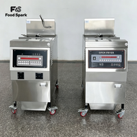 Friteuse ouverte à gaz pour poulet frit, type KFC, pour poulet frit à la vapeur