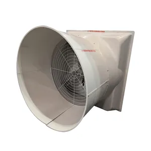 Ventilador de fluxo axial compacto centrífugo para telhados de fibra de vidro com chifre cônico de poeira para fábricas