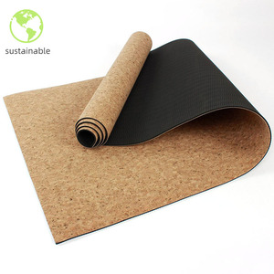 Tappetino Yoga Premium Riciclabile e Personalizzabile in Sughero Naturale TPE, Biologico, Biodegradabile, Sostenibile ed Ecologico, Ideale per Hot Yoga - Product Image 1