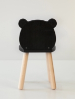 Chaise pour enfants en forme d'ours, en bois de hêtre massif, polie à la main, sûre pour les enfants
