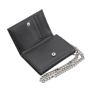<span class=keywords><strong>Portefeuille</strong></span> à chaîne pour <span class=keywords><strong>homme</strong></span>, à trois volets, avec fenêtre d'identification et compartiments pour cartes de crédit, minimaliste, en cuir véritable, style motard - Product Image 6