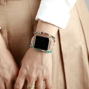 Pulseras de cuentas de cuarzo de 38-49mm a la moda, correa de reloj para mujer, Bohemia de lujo para IWatch Series 7 6, regalos de boda - Product Image 3