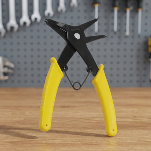 Two In One Yellow Handle Snap Ring <b>Pliers</b> 1 In To 1 2 In Jaw Width Imperial Measurement Industrial Grade - Product Image 2