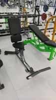 Banc de musculation professionnel d'intérieur en acier galvanisé de qualité supérieure, réglable, robuste et sécurisé, avec système de charge par plaques, pour exercices à 75 degrés