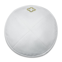 Kipa,yarmulka,bar Mitsvah, Brit Mila, Personalizar. bordado. terciopelo Plata Jacquard Impresión digital Traje blanco Tela Kippah
